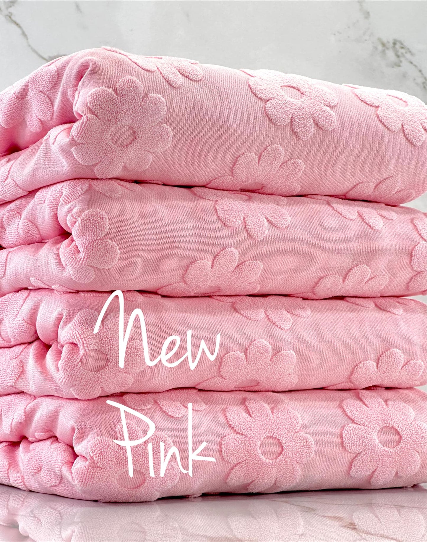 Pink Towel Daisy Topknot