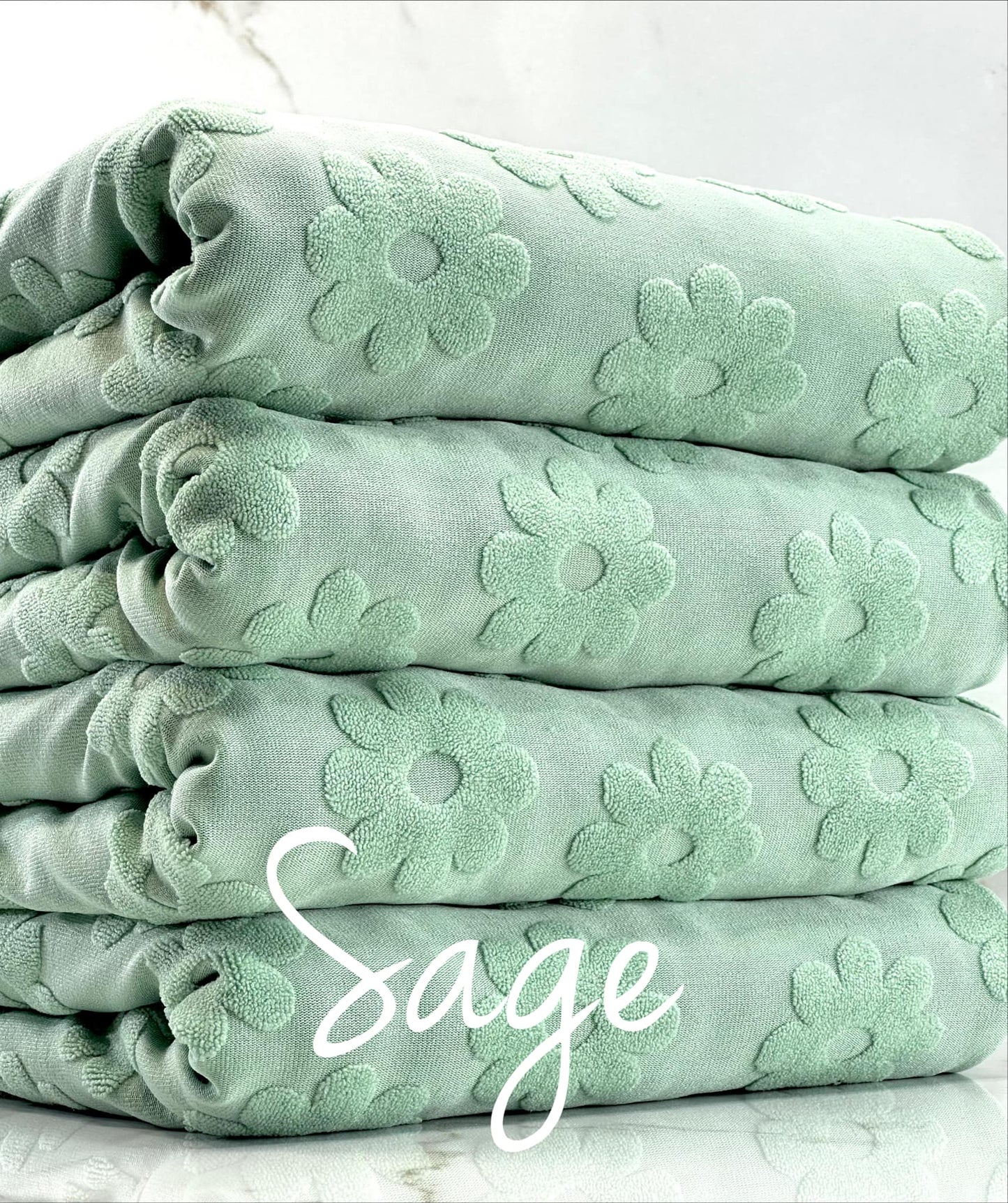 Sage Towel Daisy Topknot