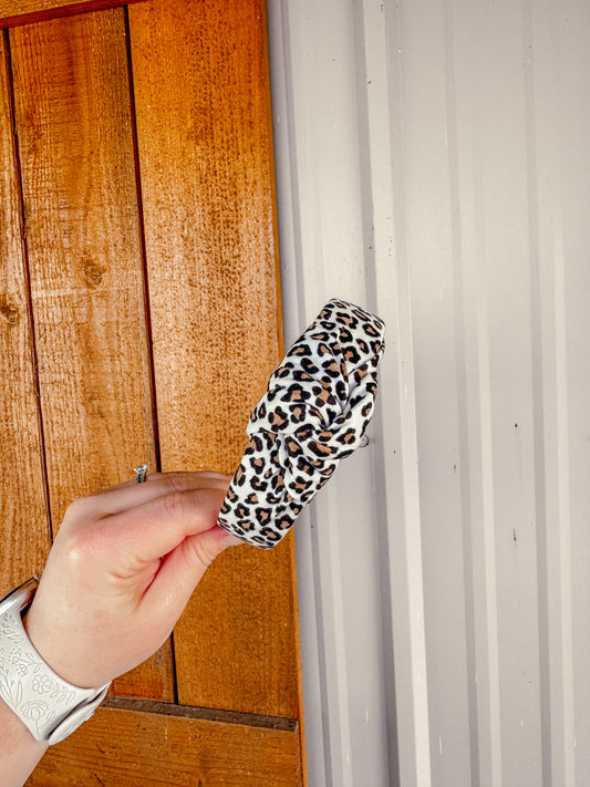 Tiny Coffee Cheetah Topknot