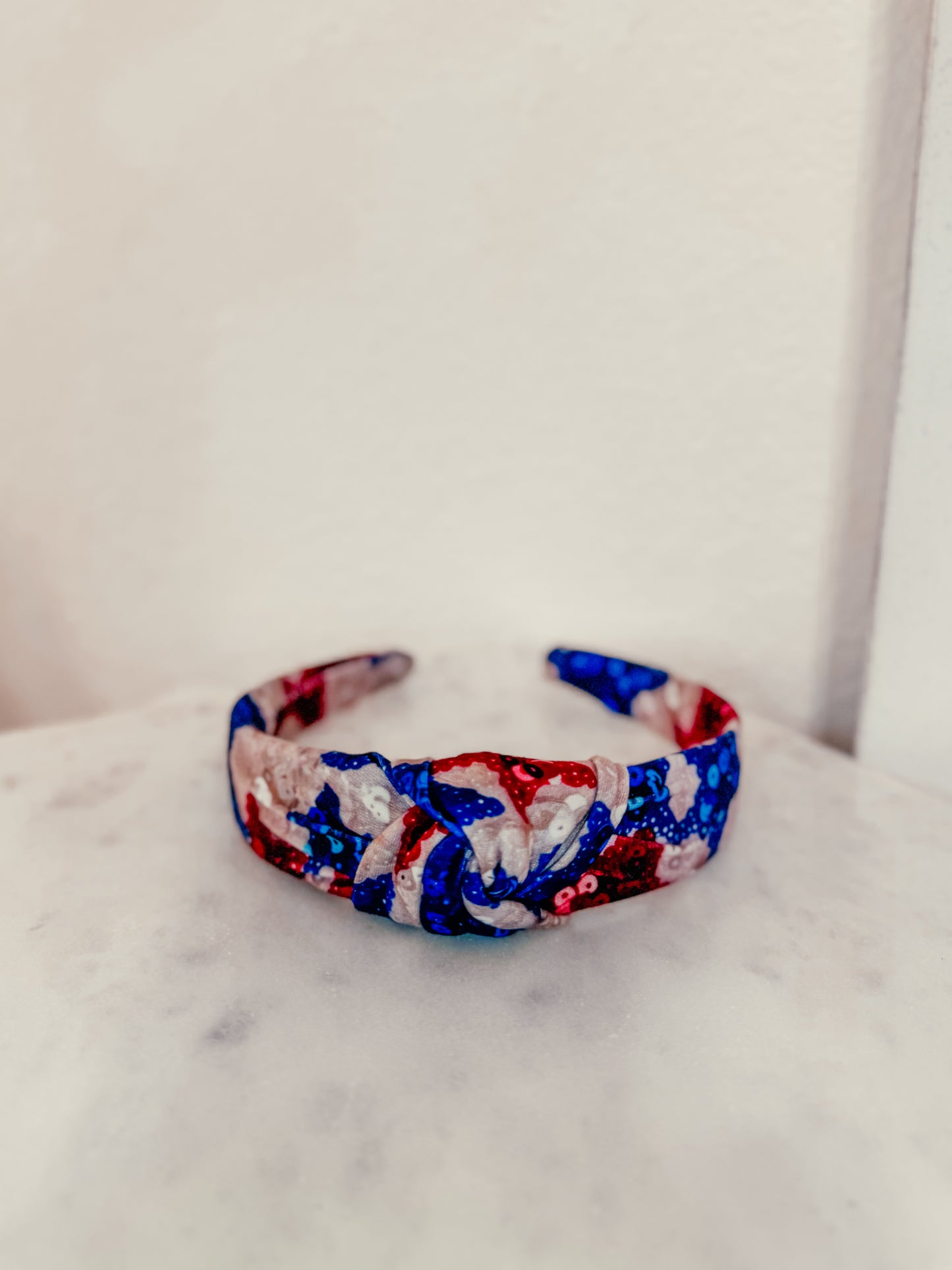 Faux Sequin Stars Topknot