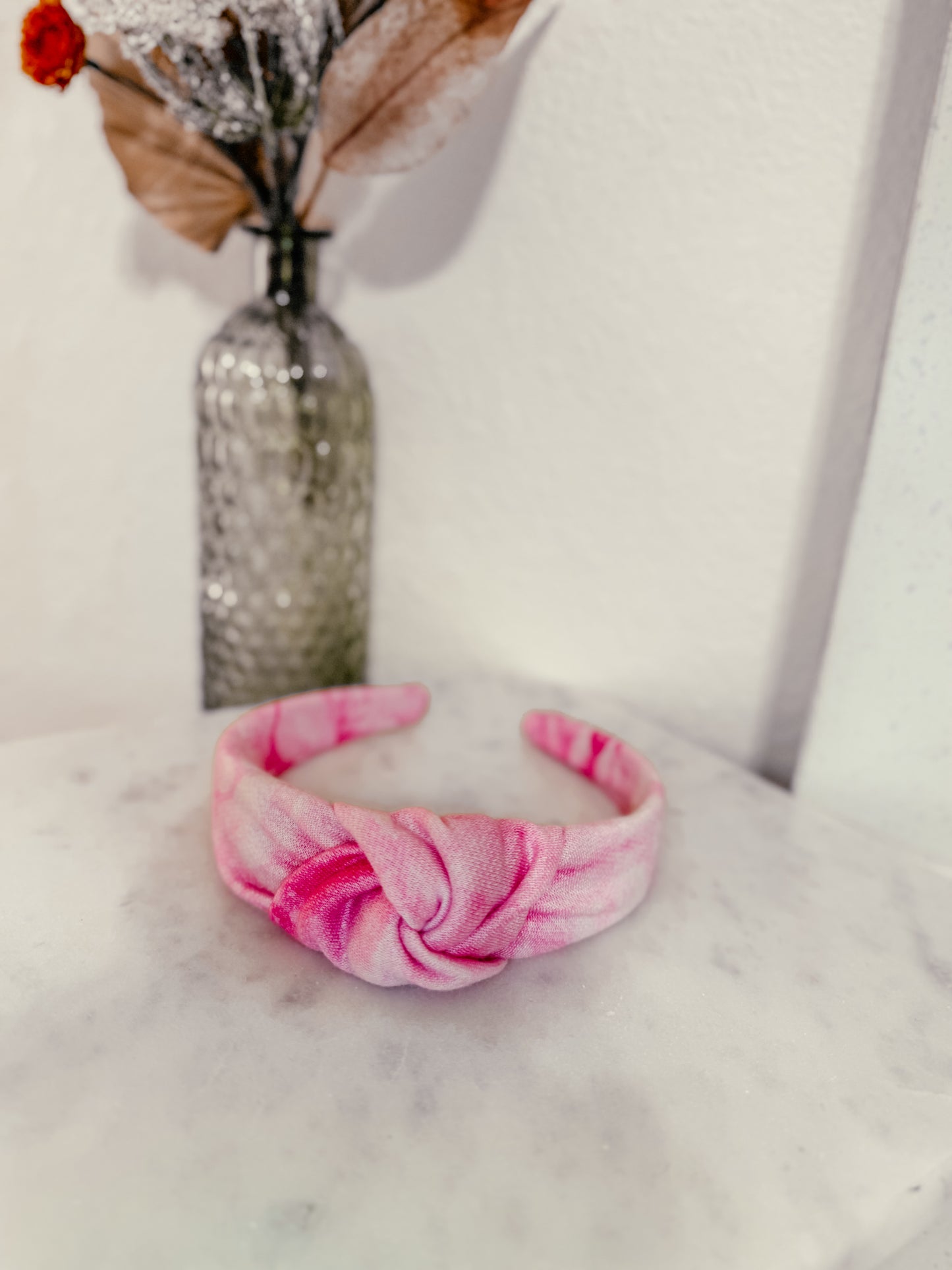Pink Tie Dye Topknot