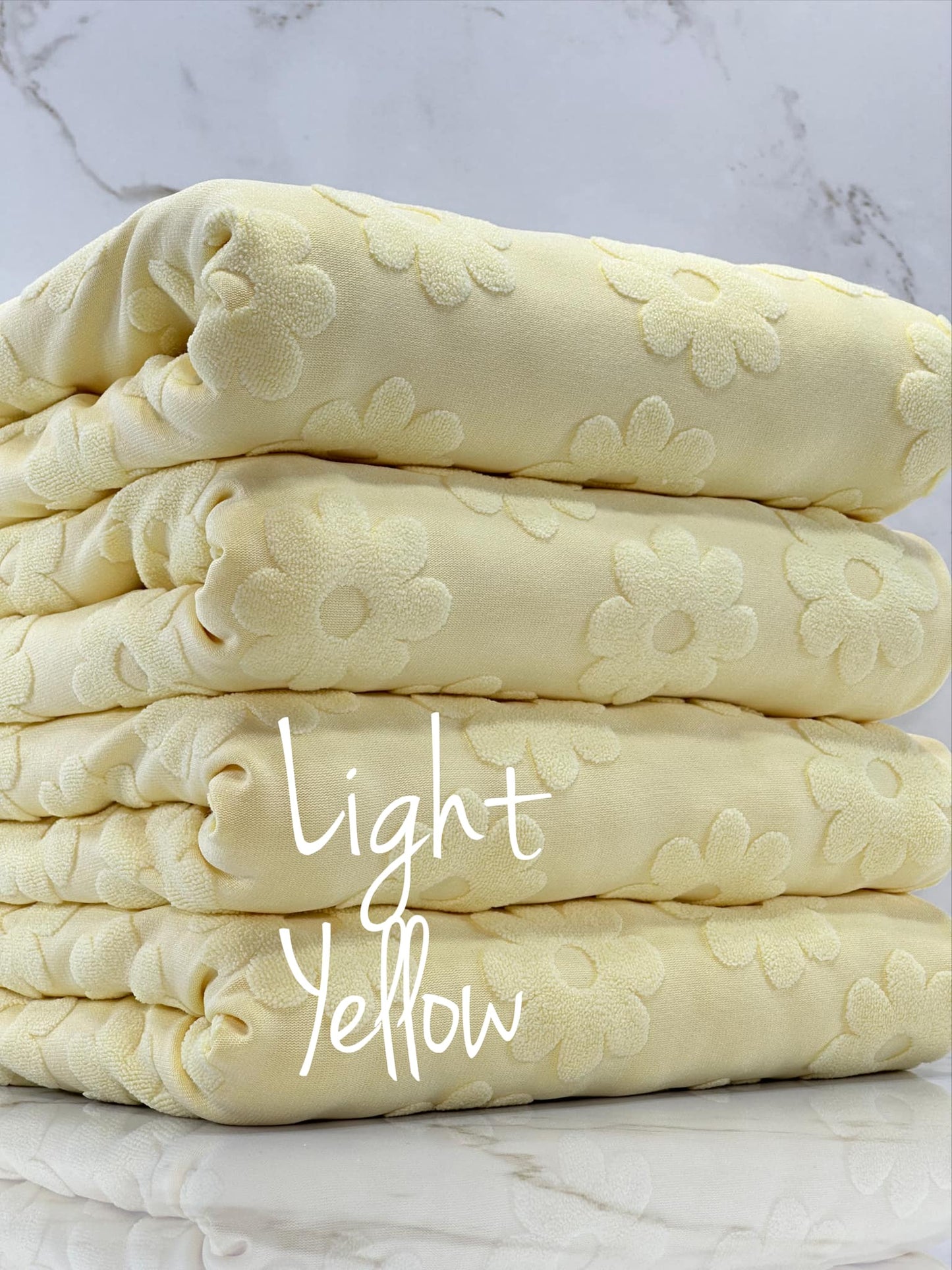 Light Yellow Towel Daisy Topknot